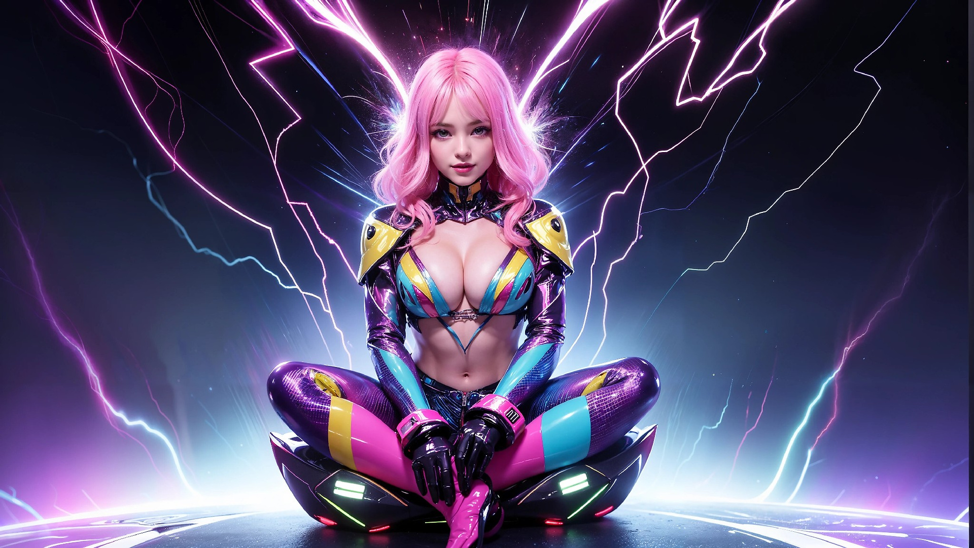 Charming Girl in an Alien Thunderstorm World