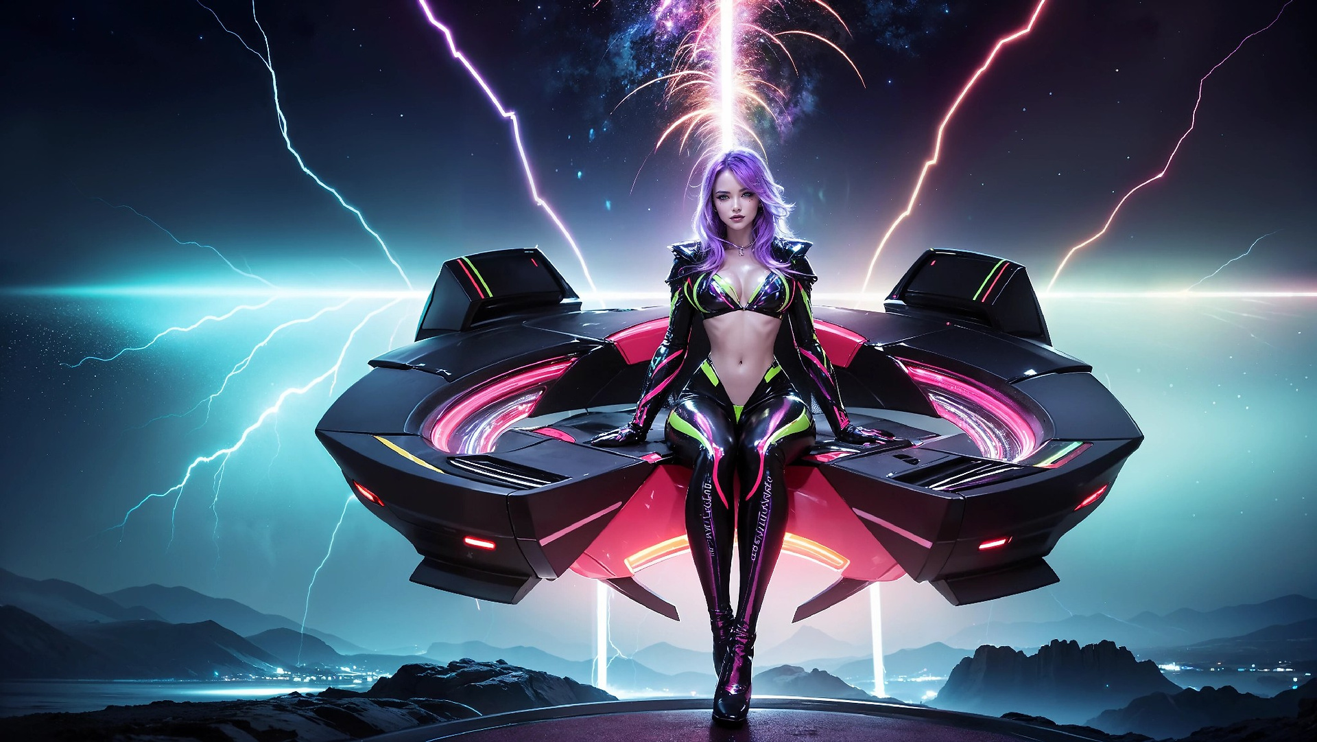 Charming Girl in an Alien Thunderstorm World