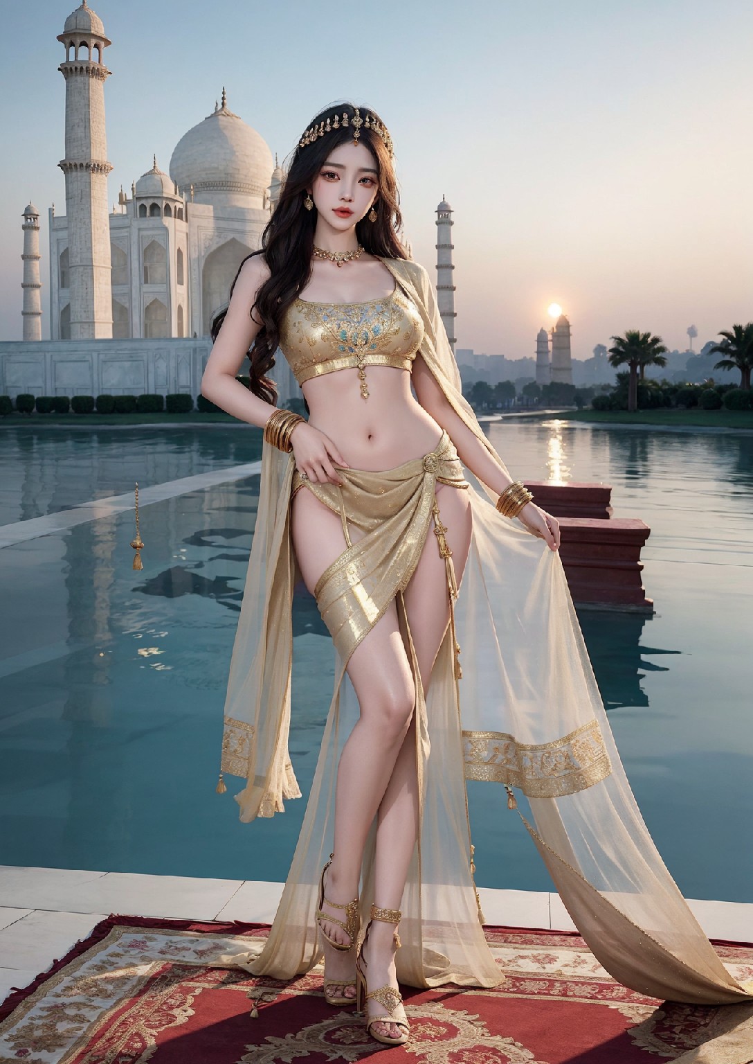 泰姬陵的美麗女人