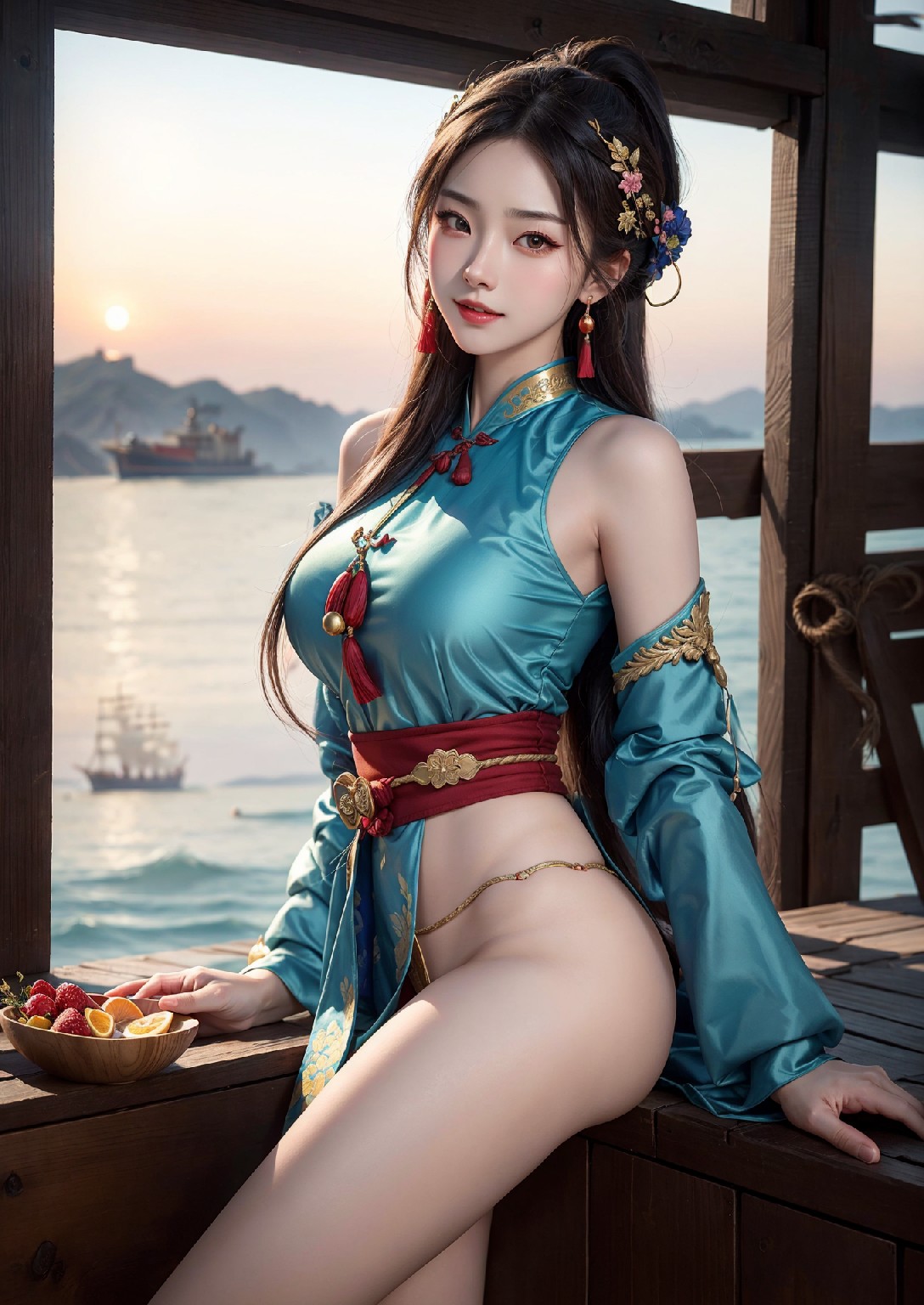 航行到西方的東方女孩