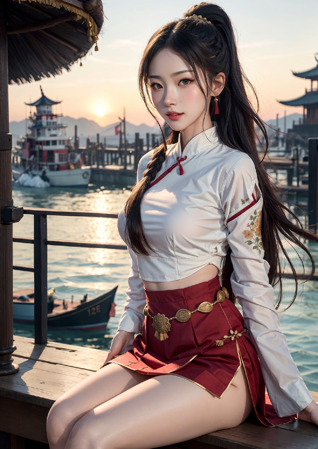 航行到西方的東方女孩