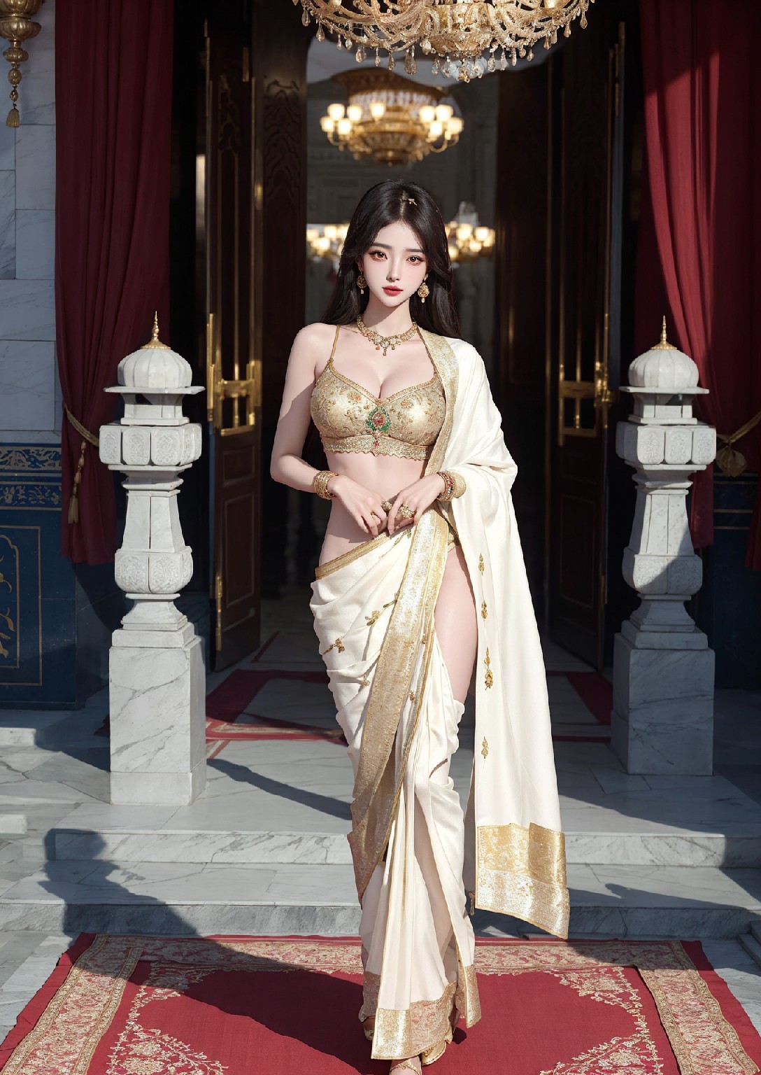 泰姬陵的美麗女人