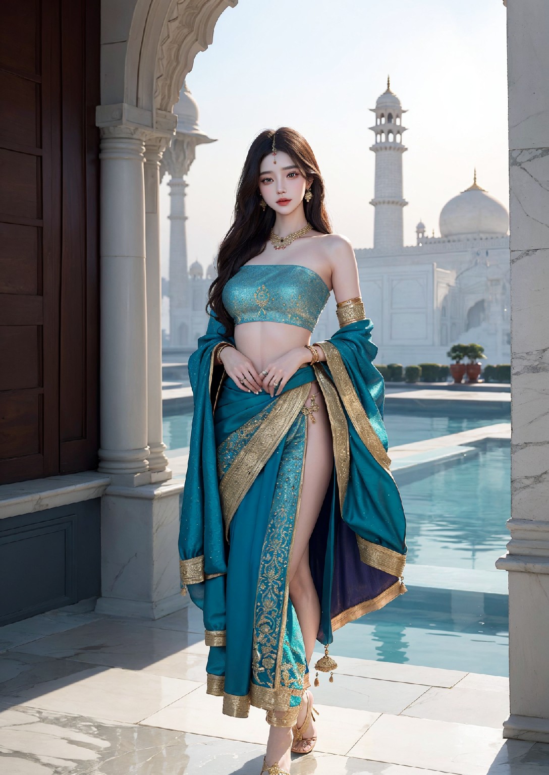 Beautiful Woman of the Taj Mahal