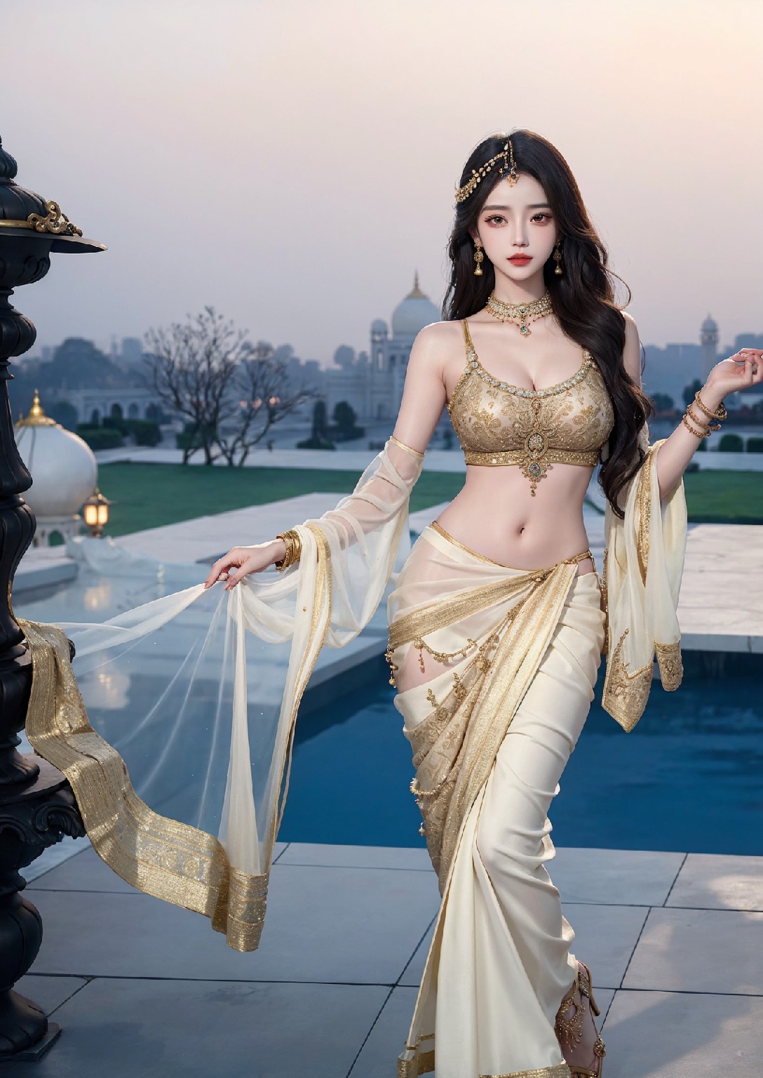 Beautiful Woman of the Taj Mahal
