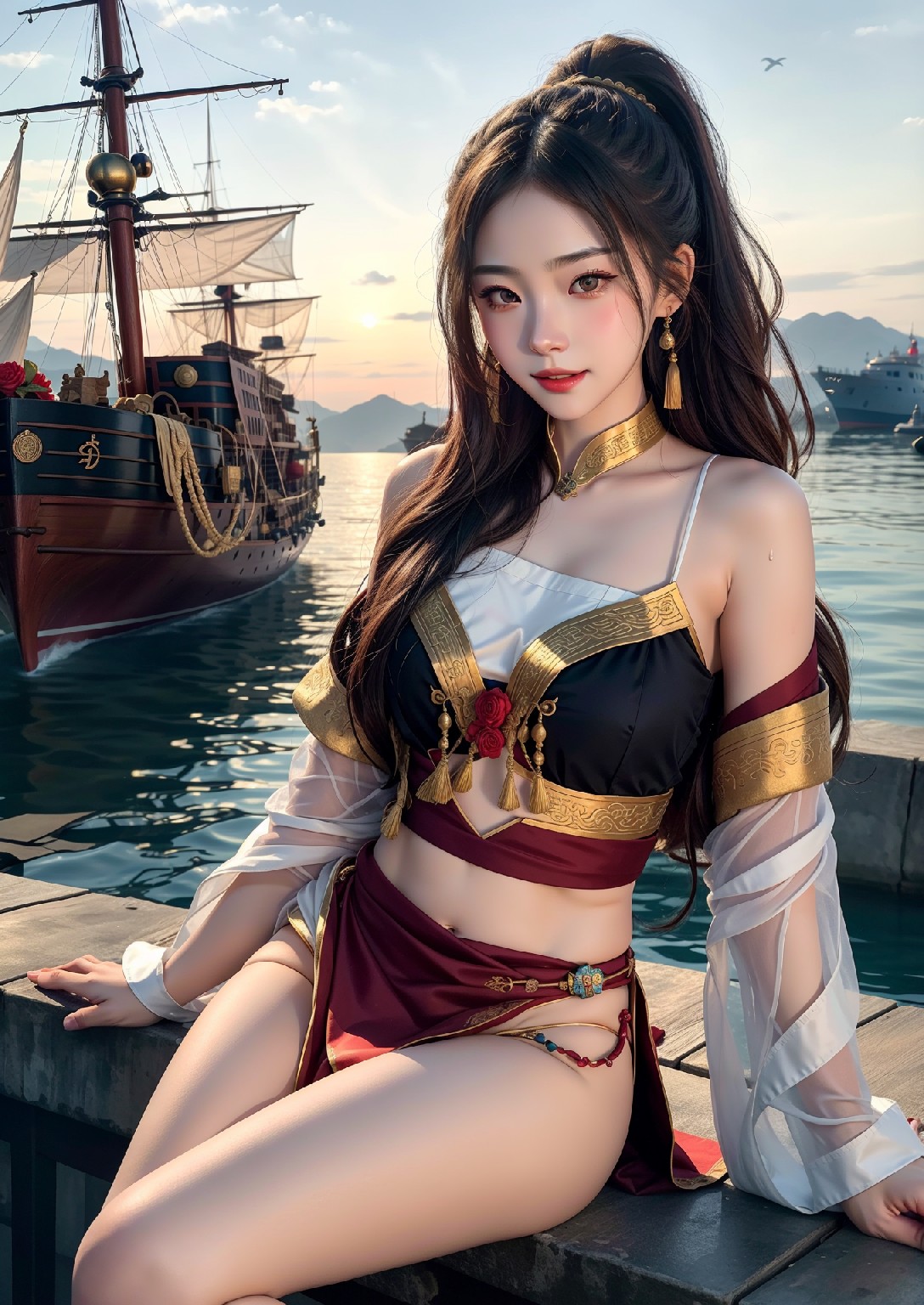航行到西方的東方女孩