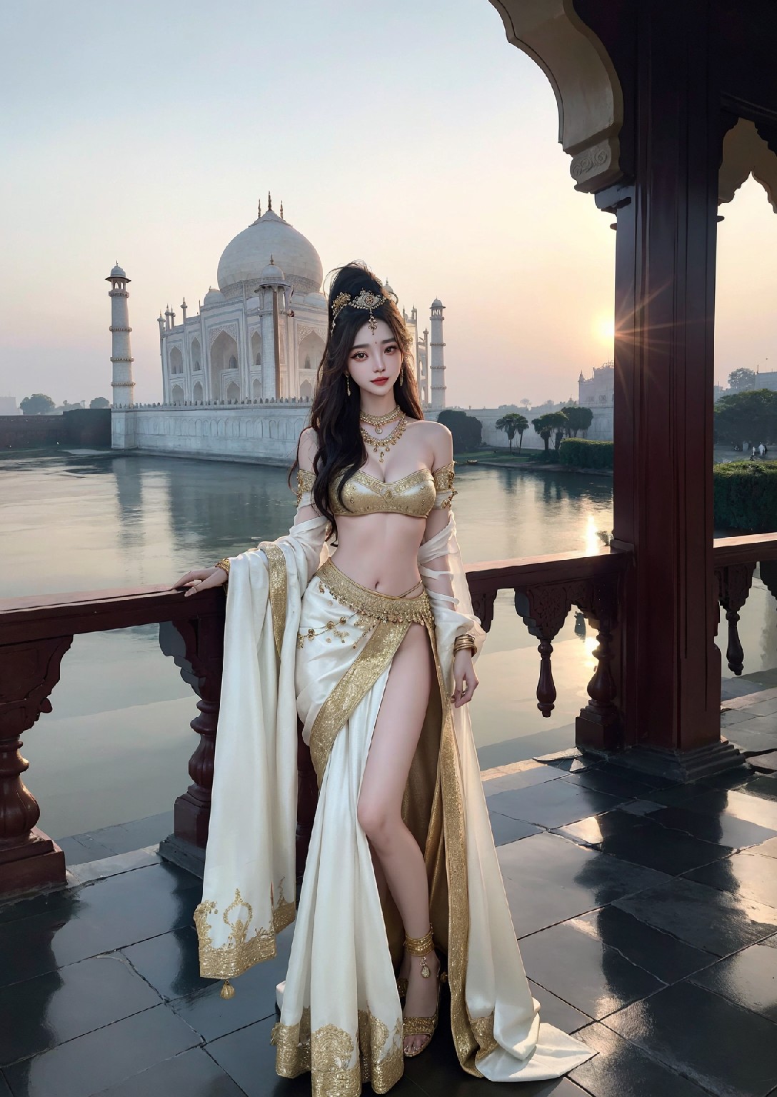 泰姬陵的美麗女人
