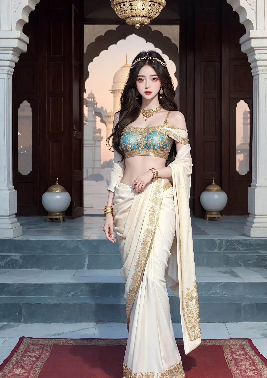 Beautiful Woman of the Taj Mahal
