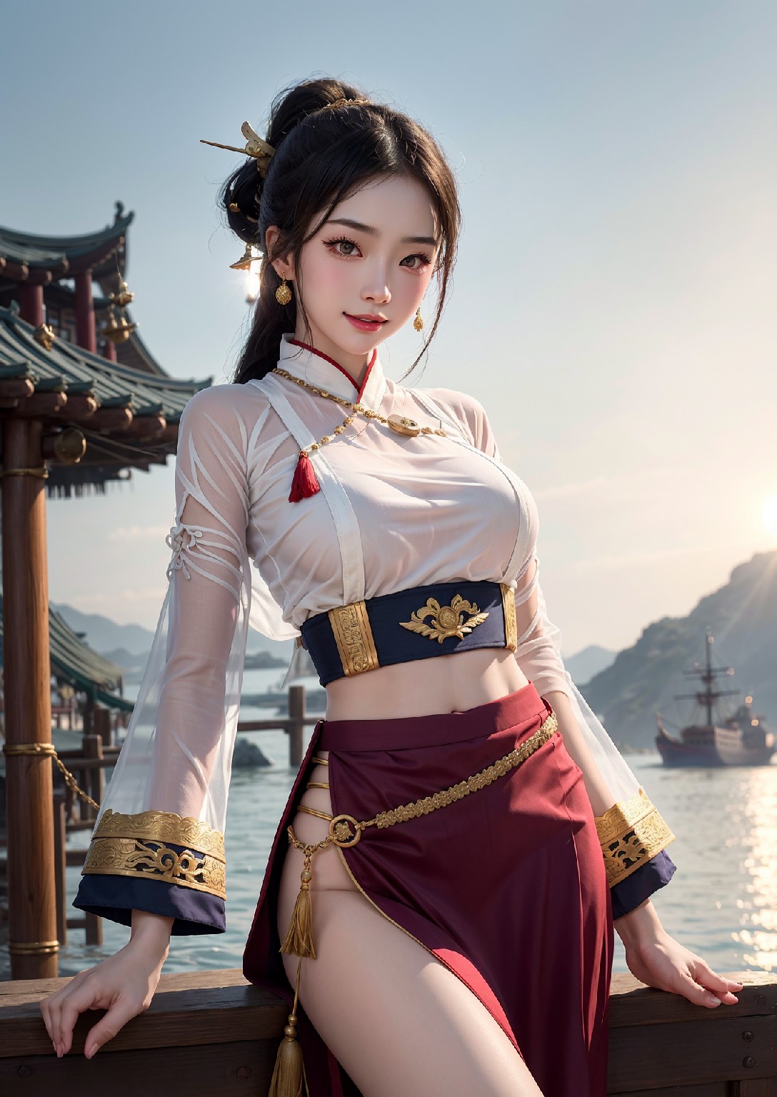 航行到西方的東方女孩