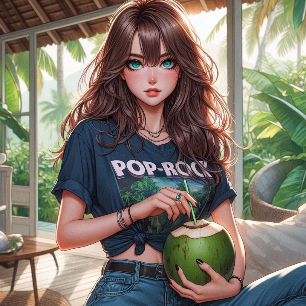 Cool juice at a tropical resort