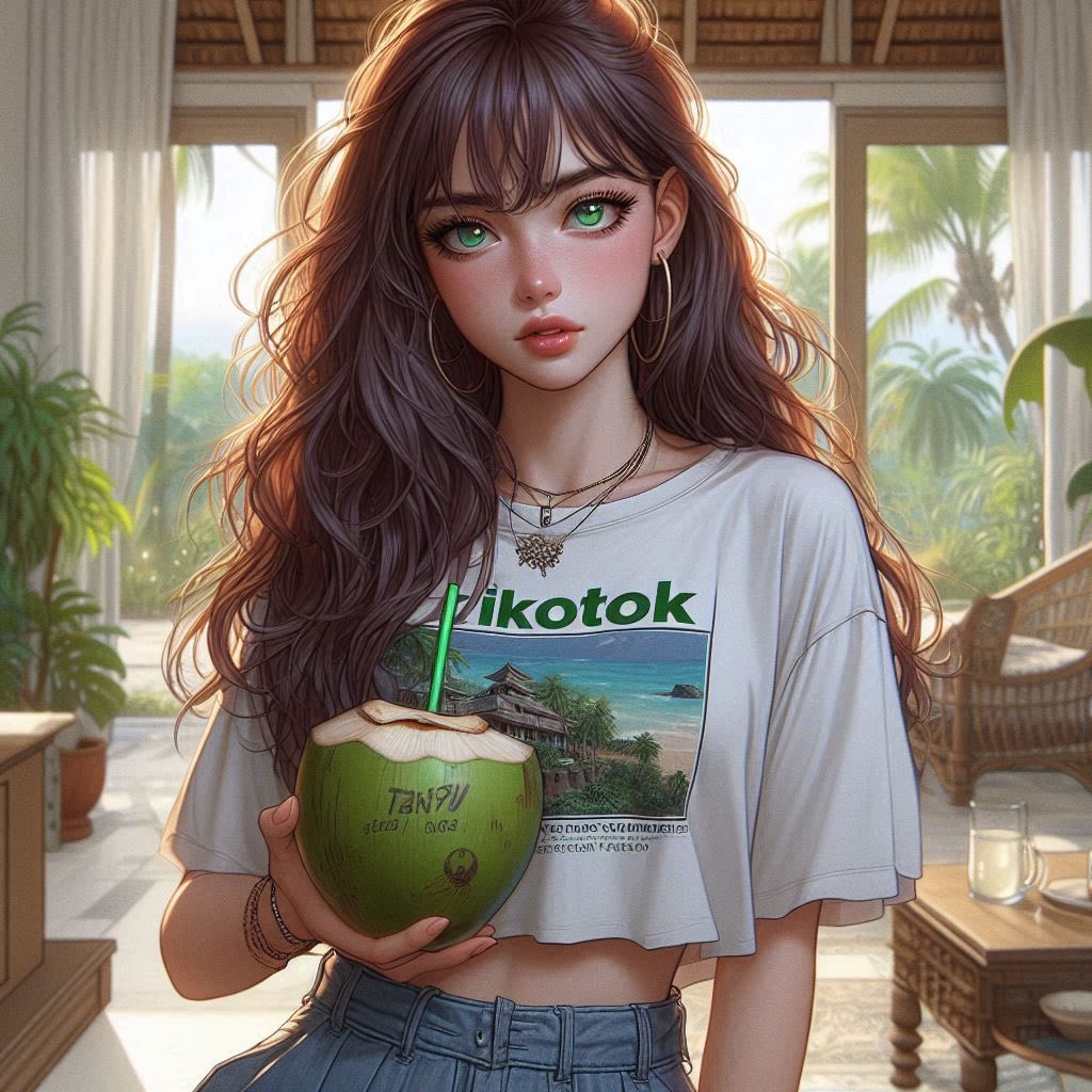 Cool juice at a tropical resort