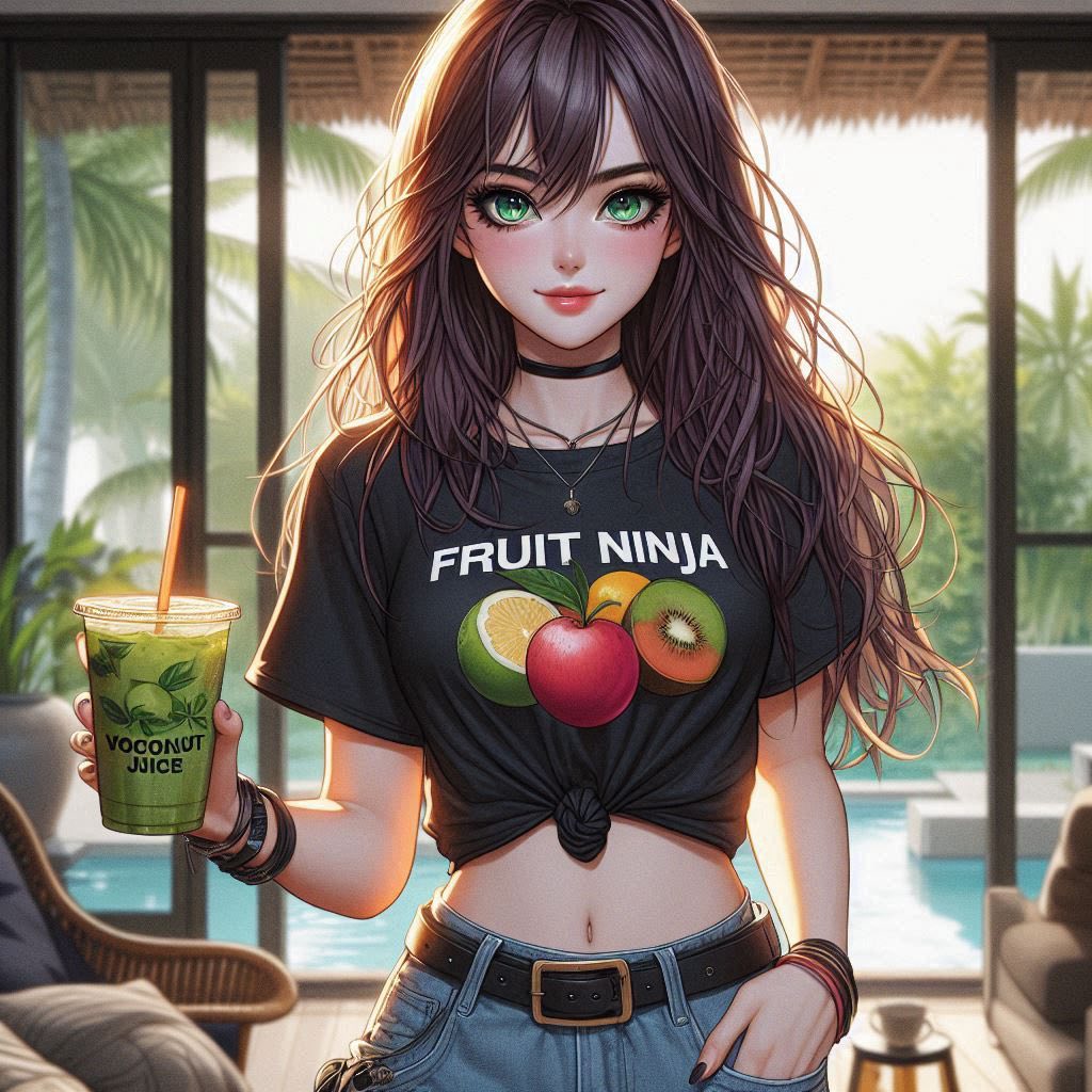 Cool juice at a tropical resort