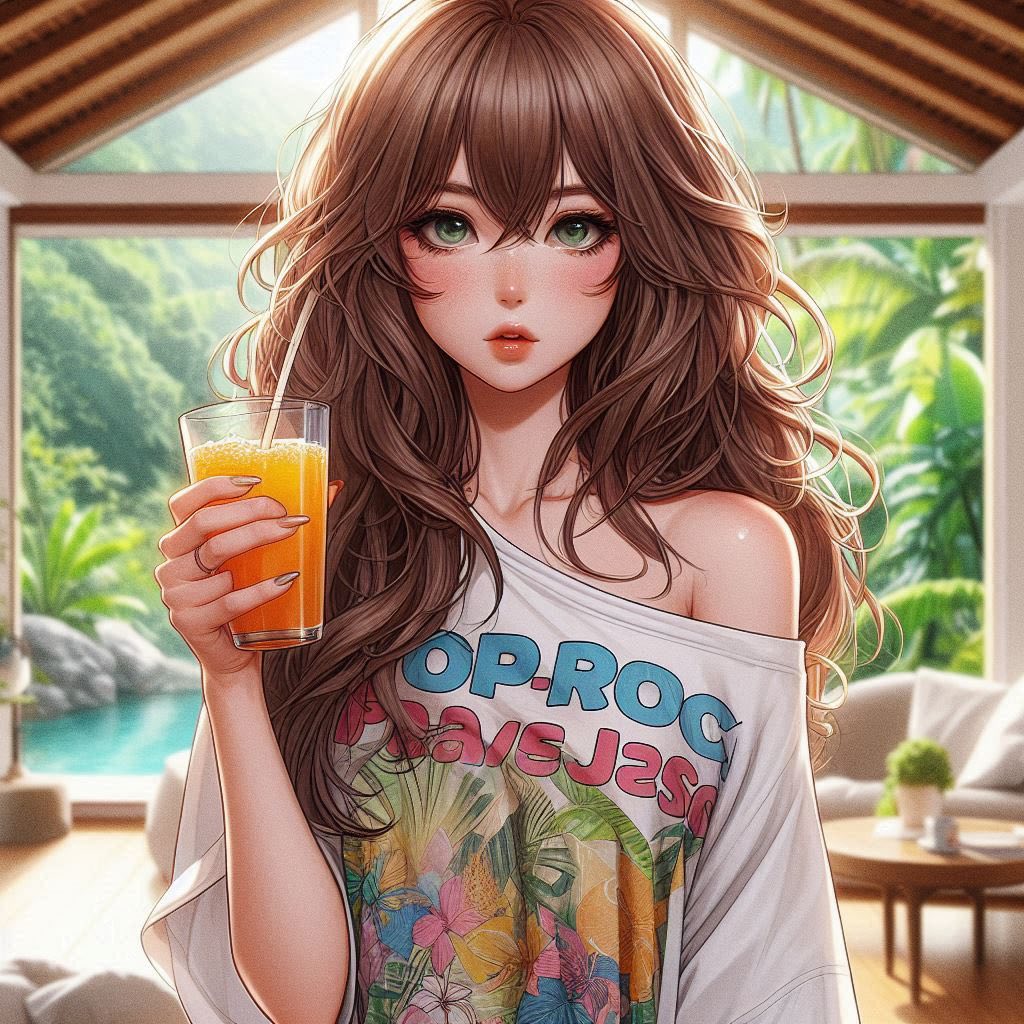 Cool juice at a tropical resort
