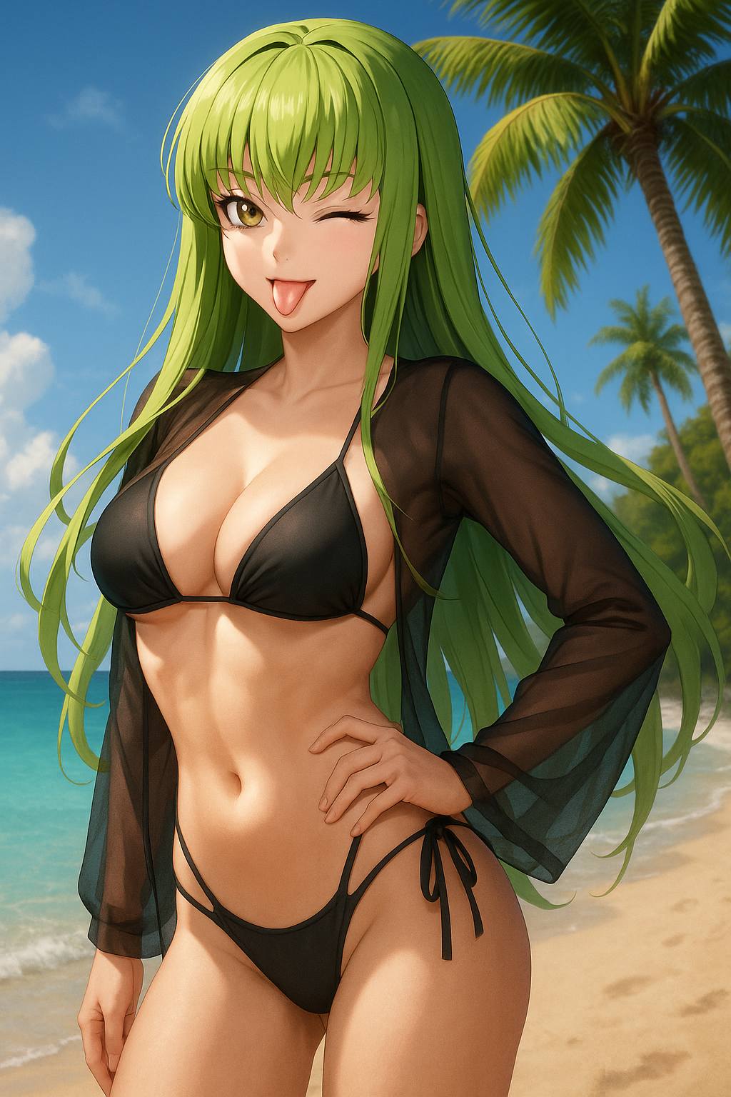 Summer is hot. It's best to go to the beach to cool off.