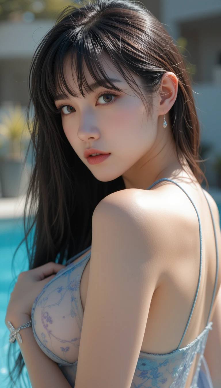 Girl by the pool