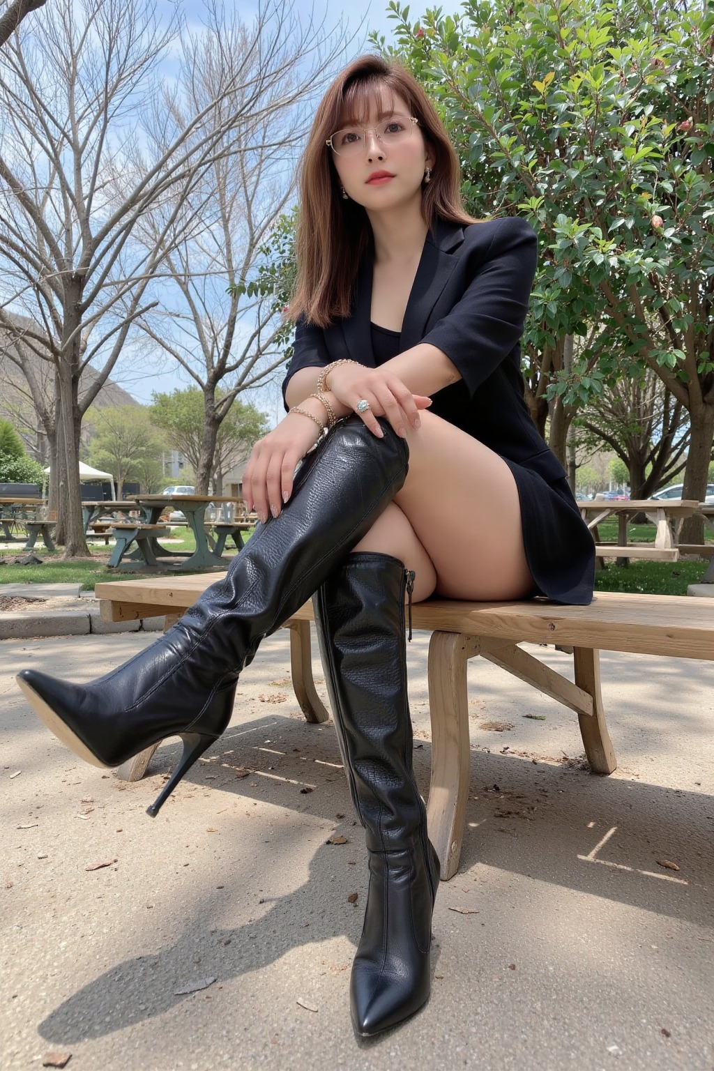 累了．在公園休息一下