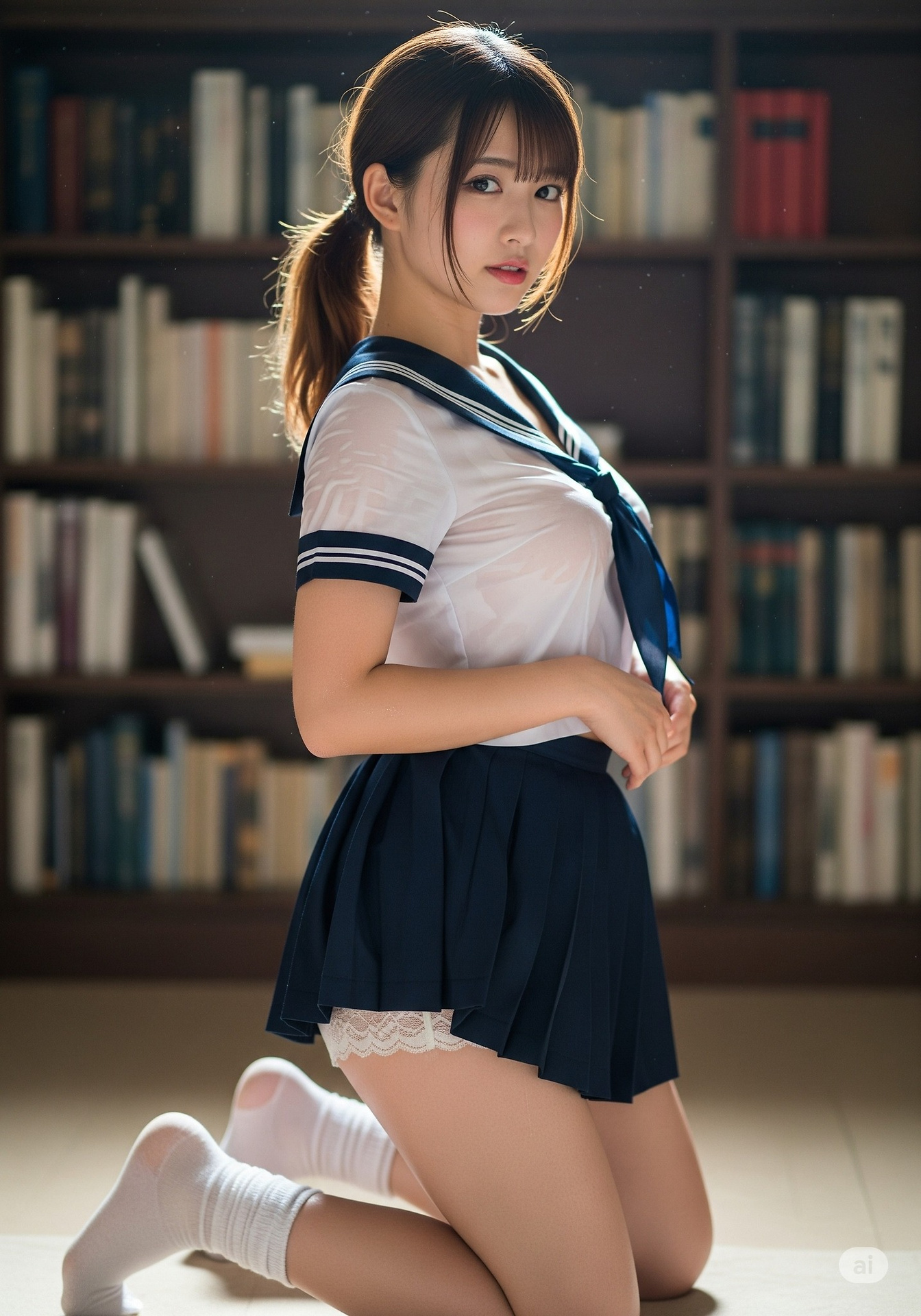 紫藤花下的凝眸