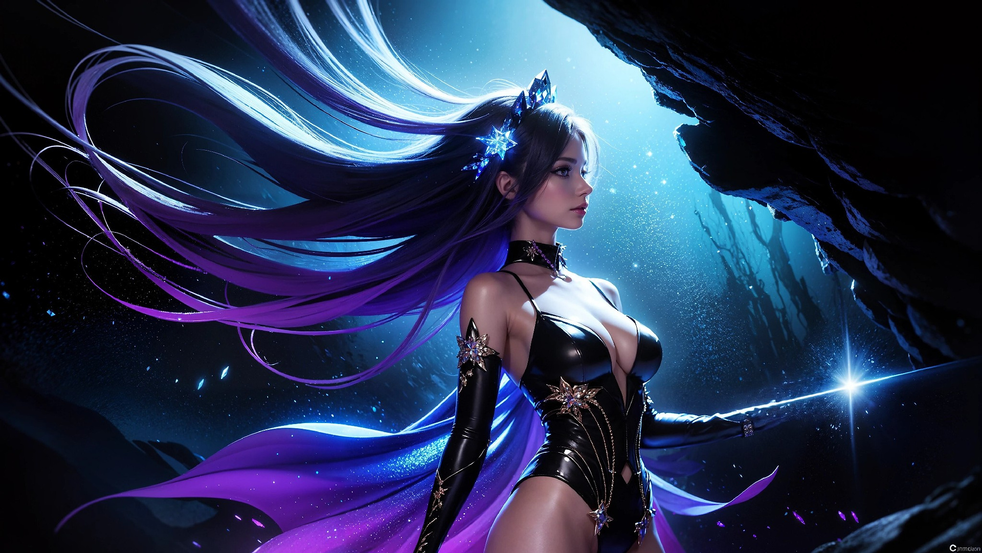Vibrant Cosmic Princess Fashion