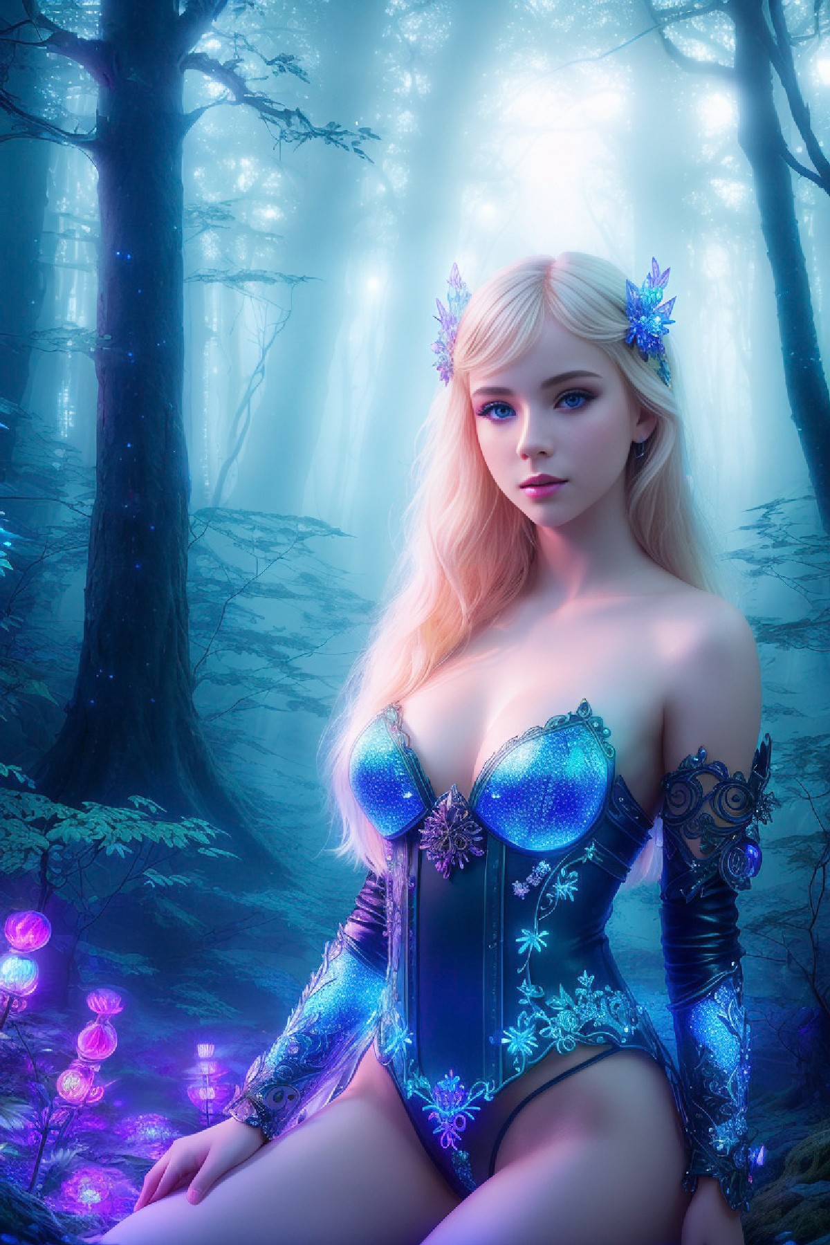 like a perfect blonde coming out of a fairy tale.
