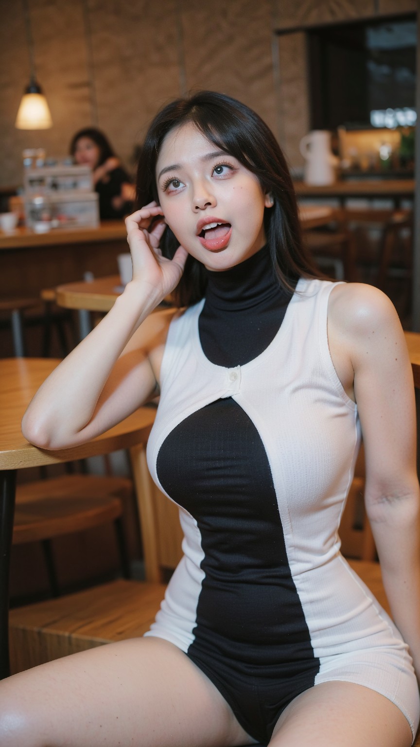 (240204) + Bodycon + Dress + at + the + Café +4