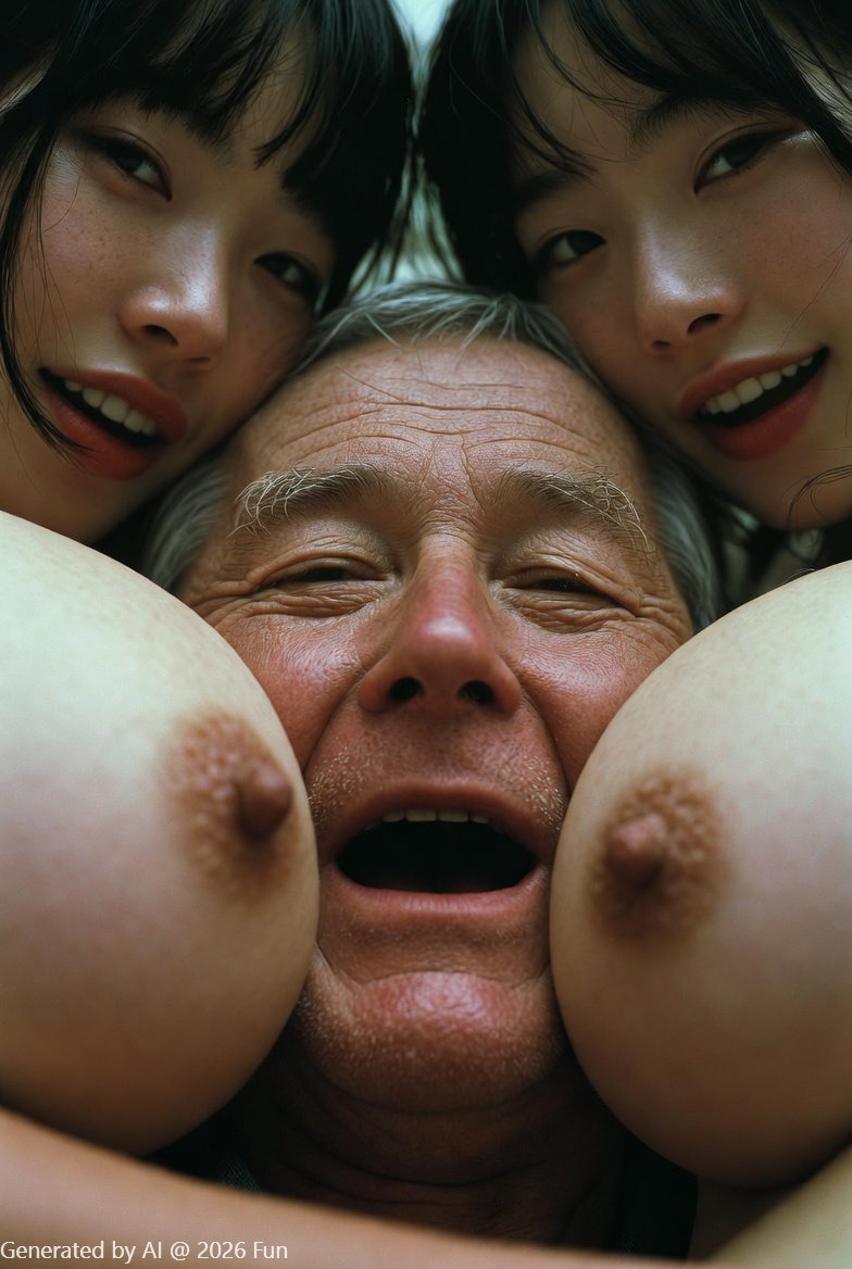 There is everything in the dream # 2 The old man was washed by big tits and