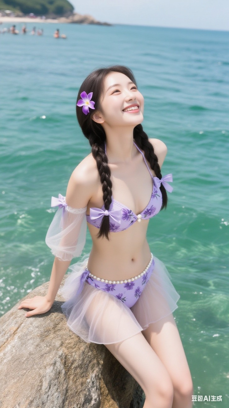 Lavender Flower Bikini
