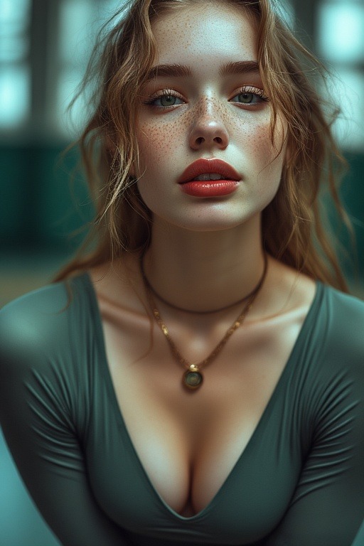 Girl in gymnasium