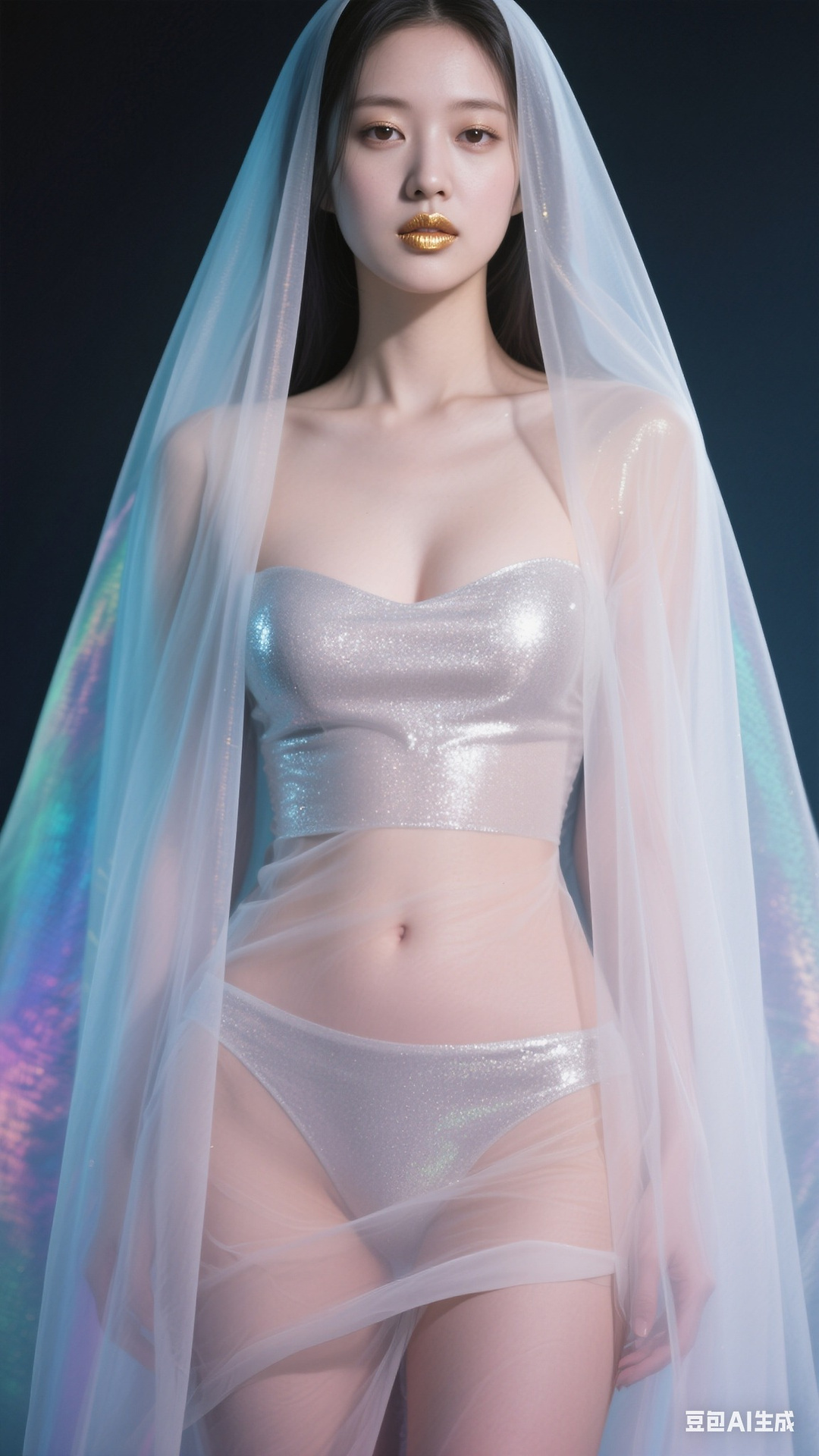 Shiny metallic fabric