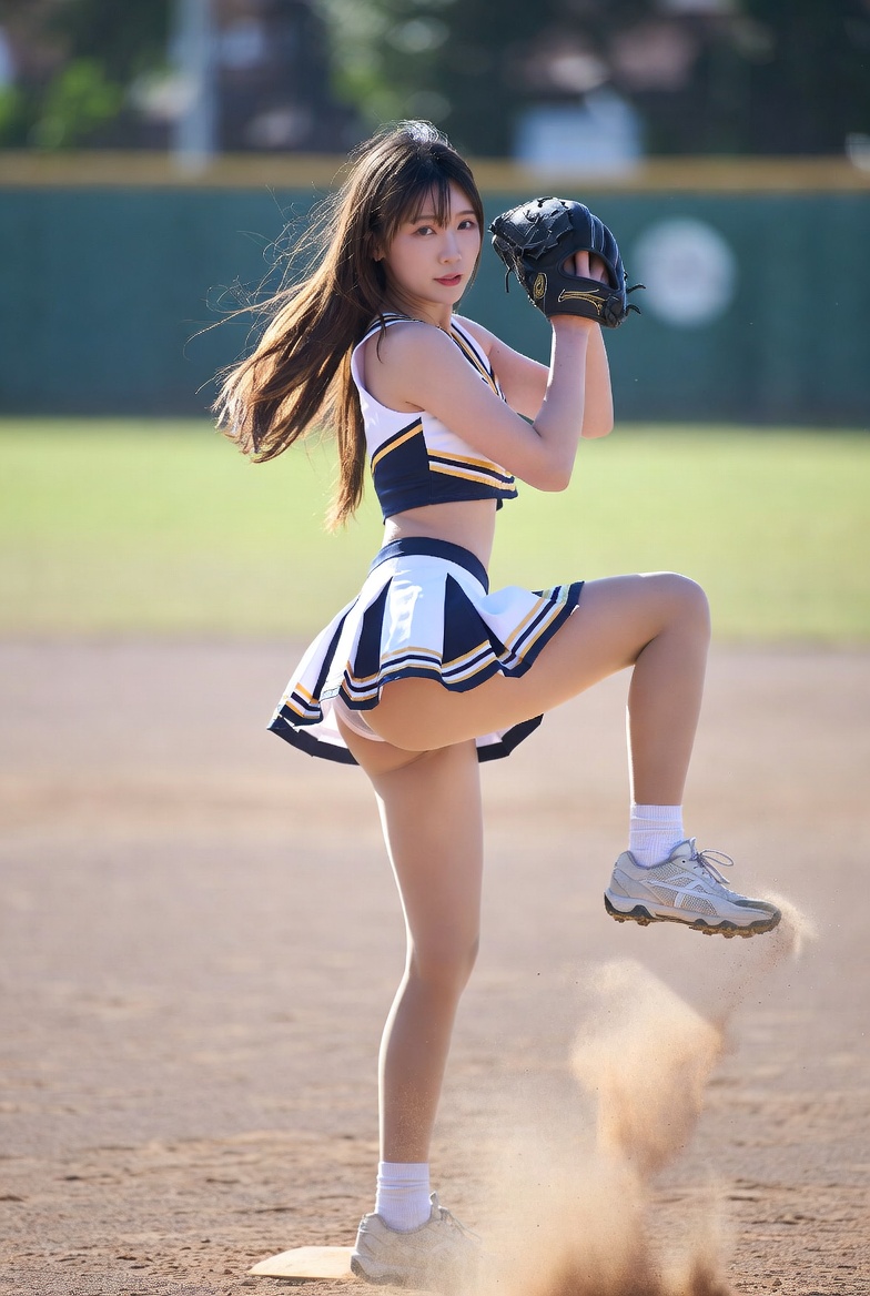 Cheerleader kick-off guests