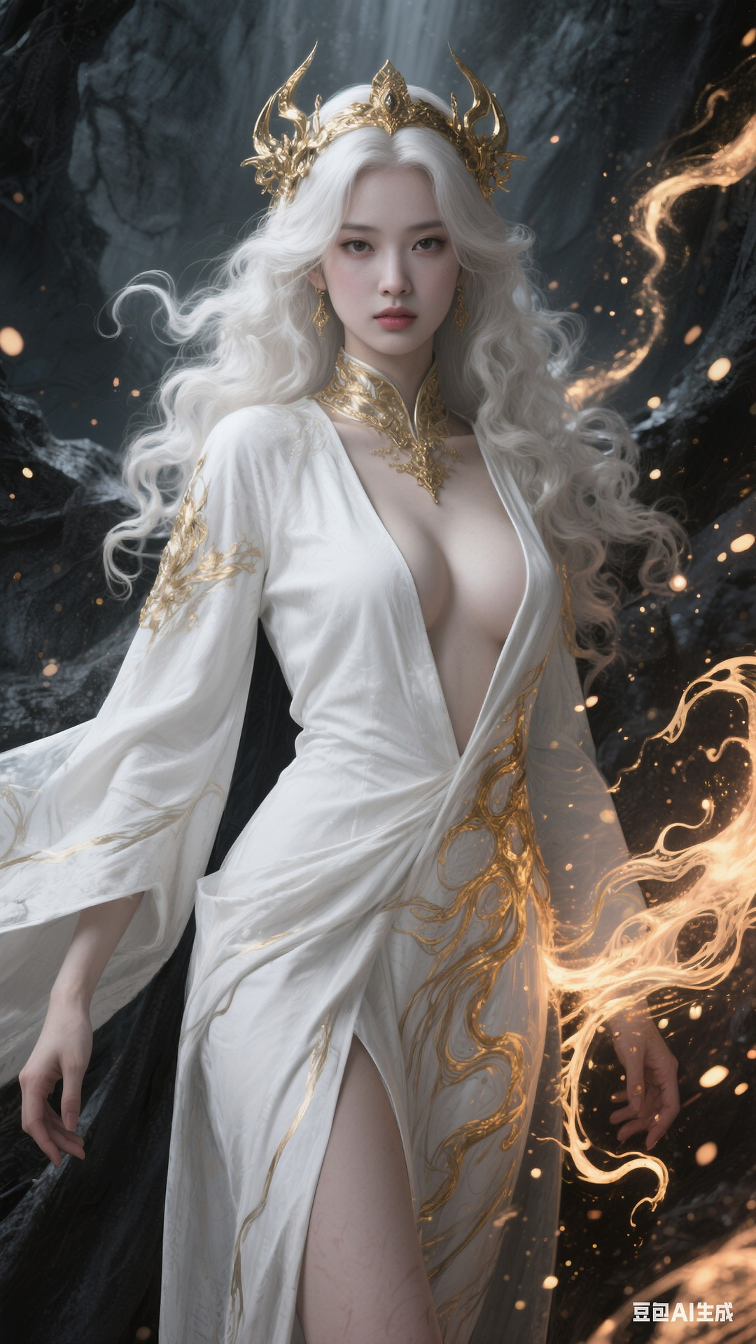 Pure White Open Phnom Penh Robe