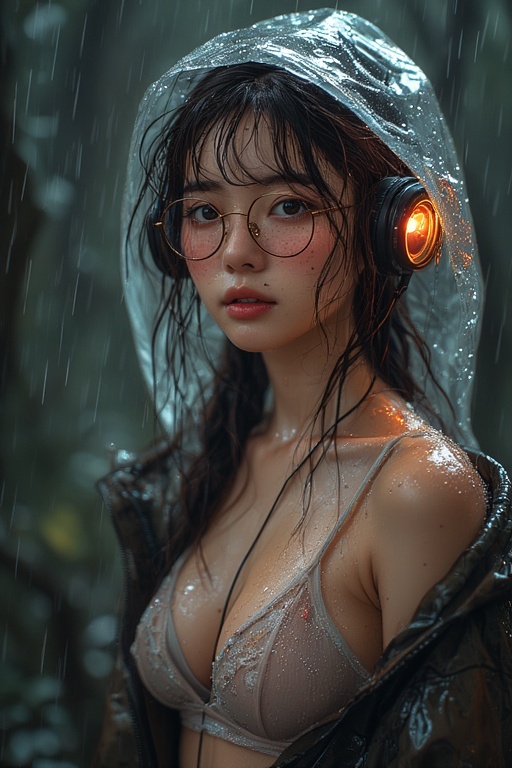 Raincoat on world tuned out