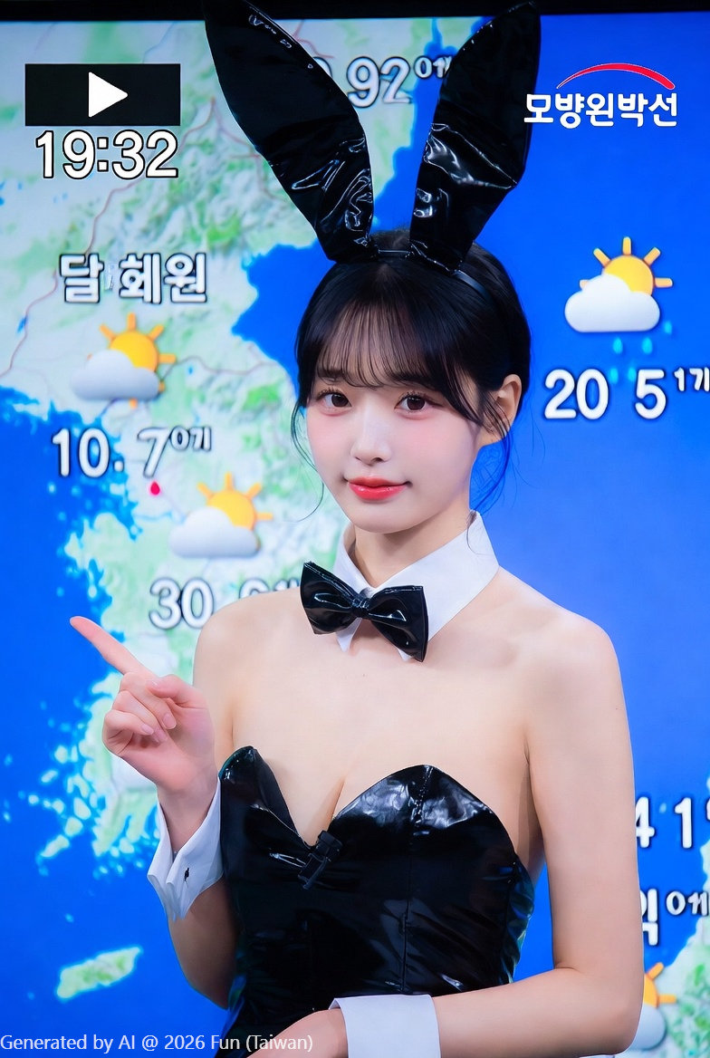 NeNe TV # 13 Meteorological Observatory Korean anchor Bunny