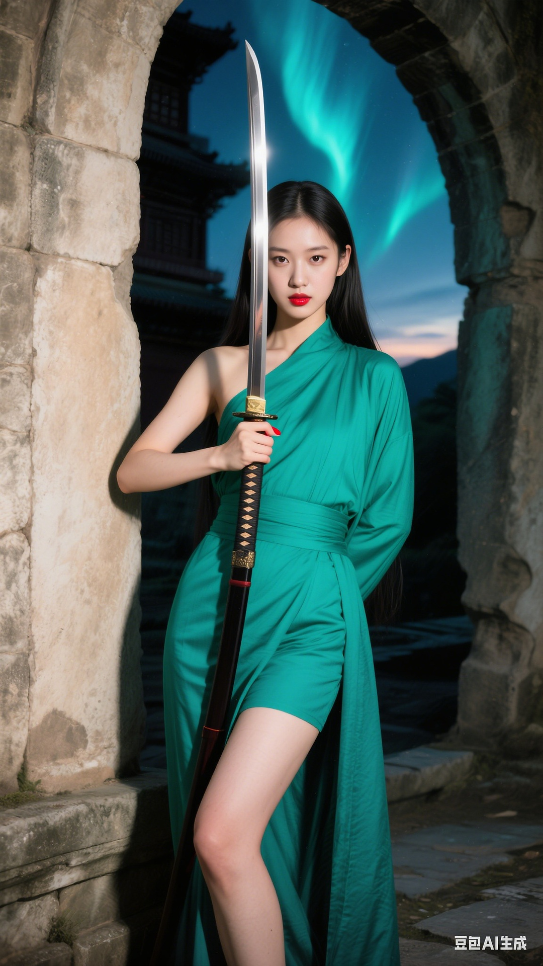 Turquoise Monk Costume