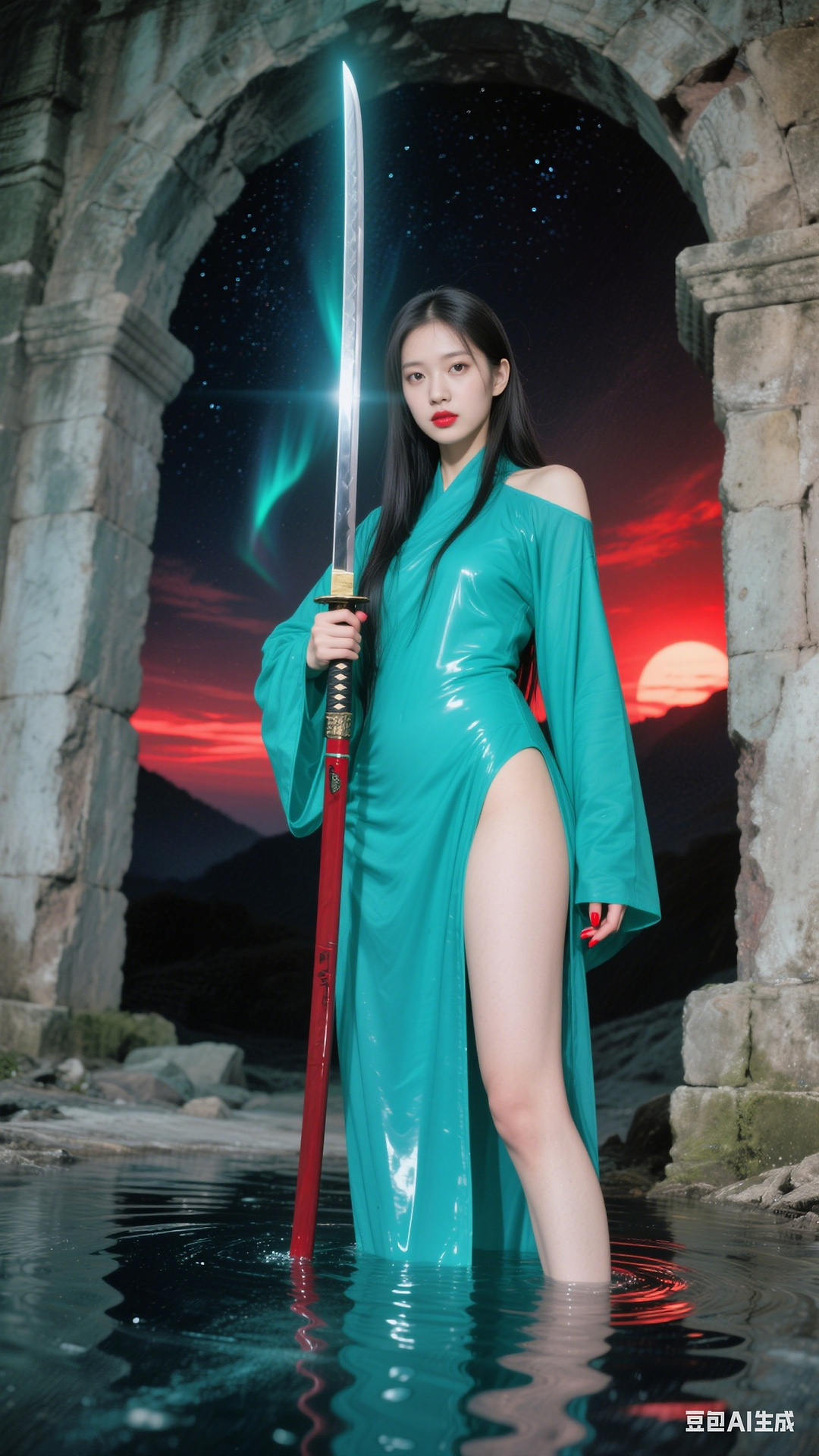 Turquoise Monk Costume