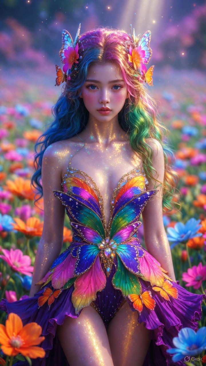 Petals and Butterfly Wings Tights