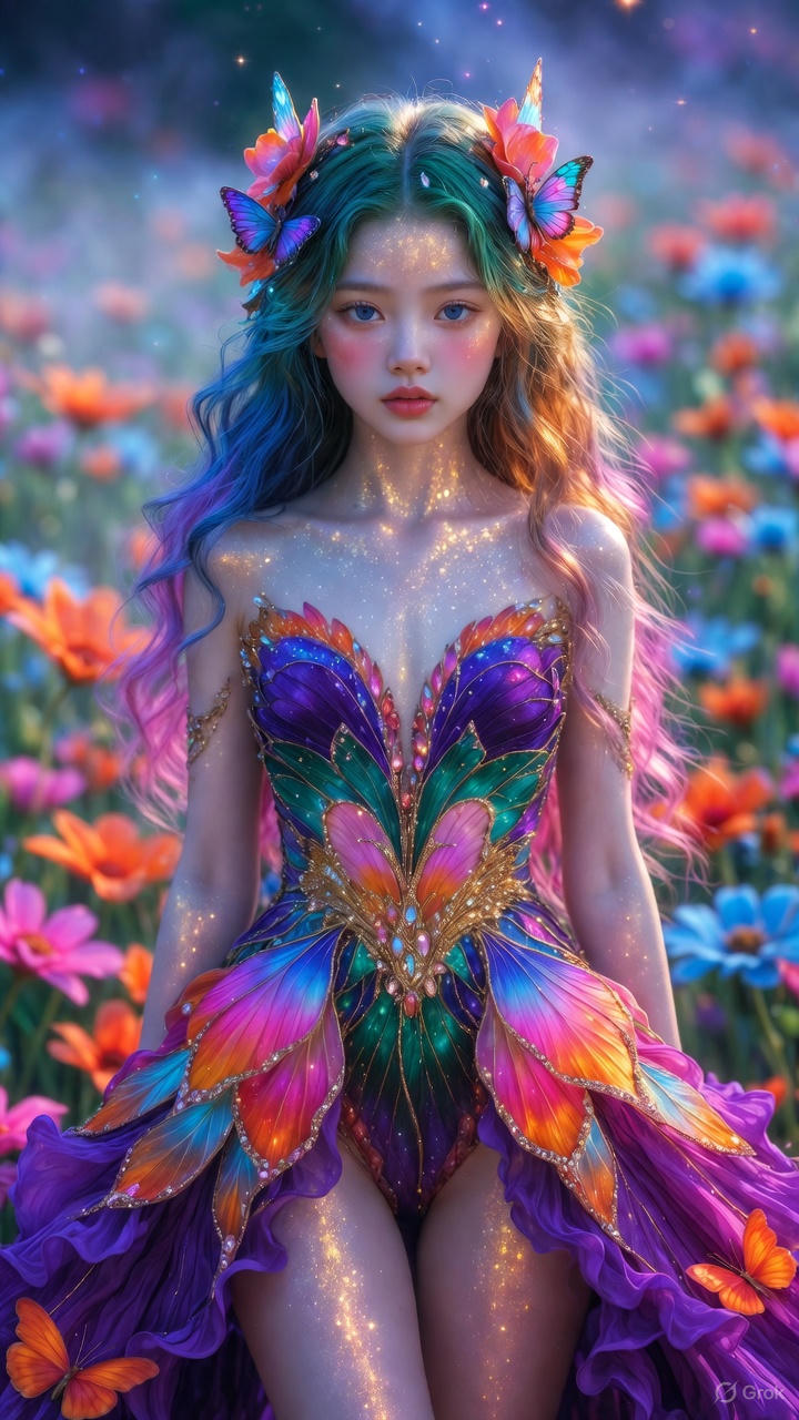 Petals and Butterfly Wings Tights