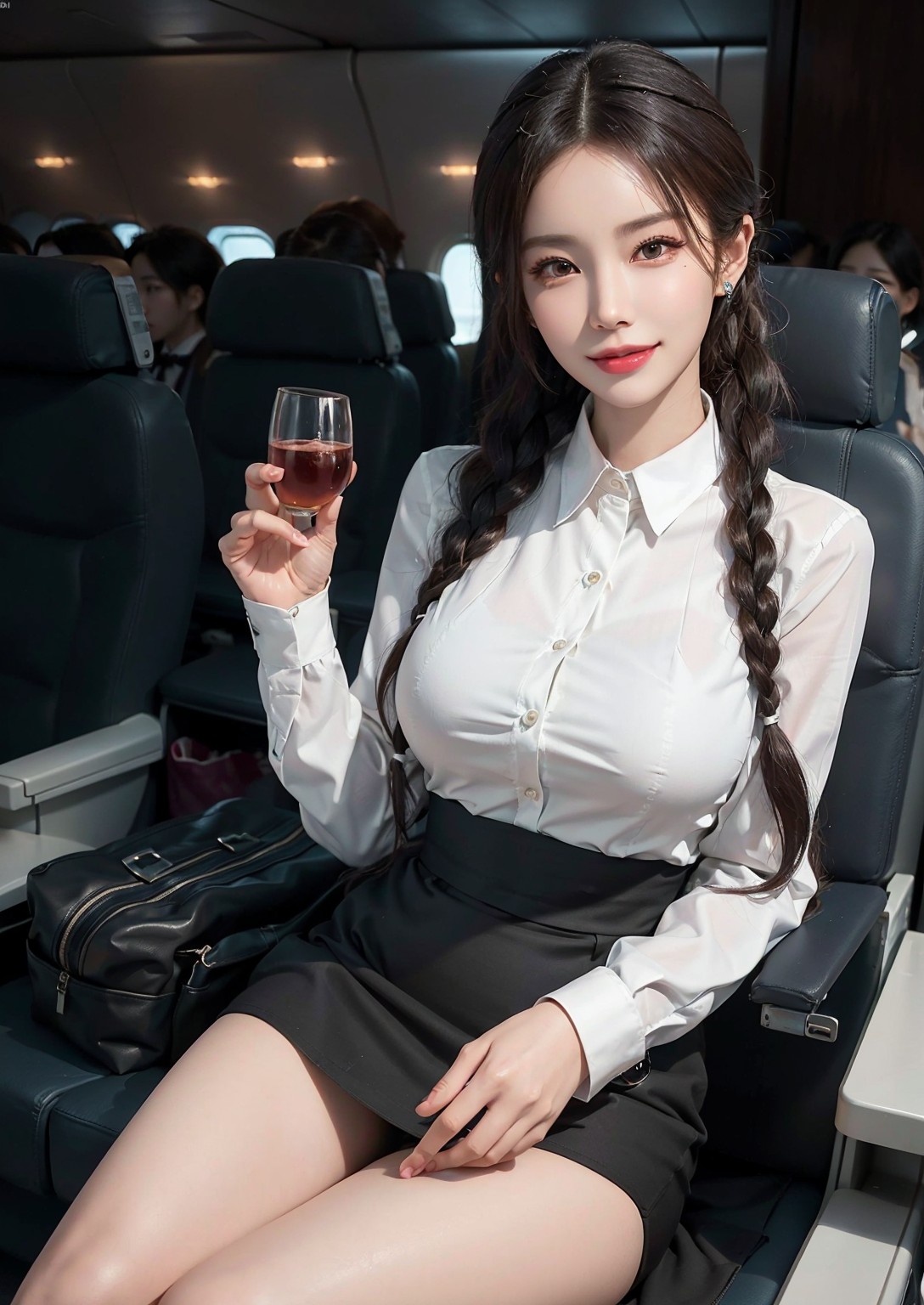 Lazy flight attendant