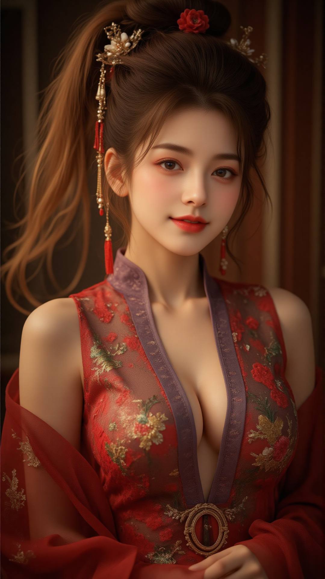 Embroidered cheongsam