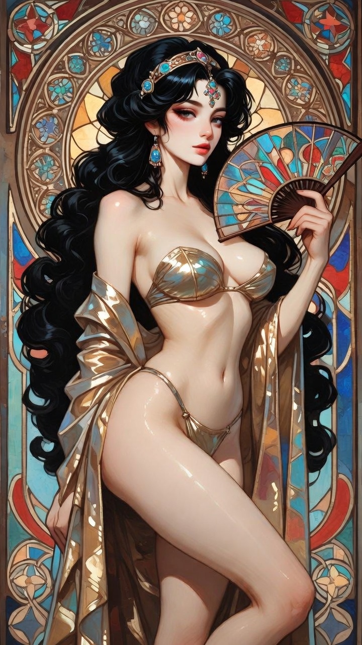 Gold high cropped thong