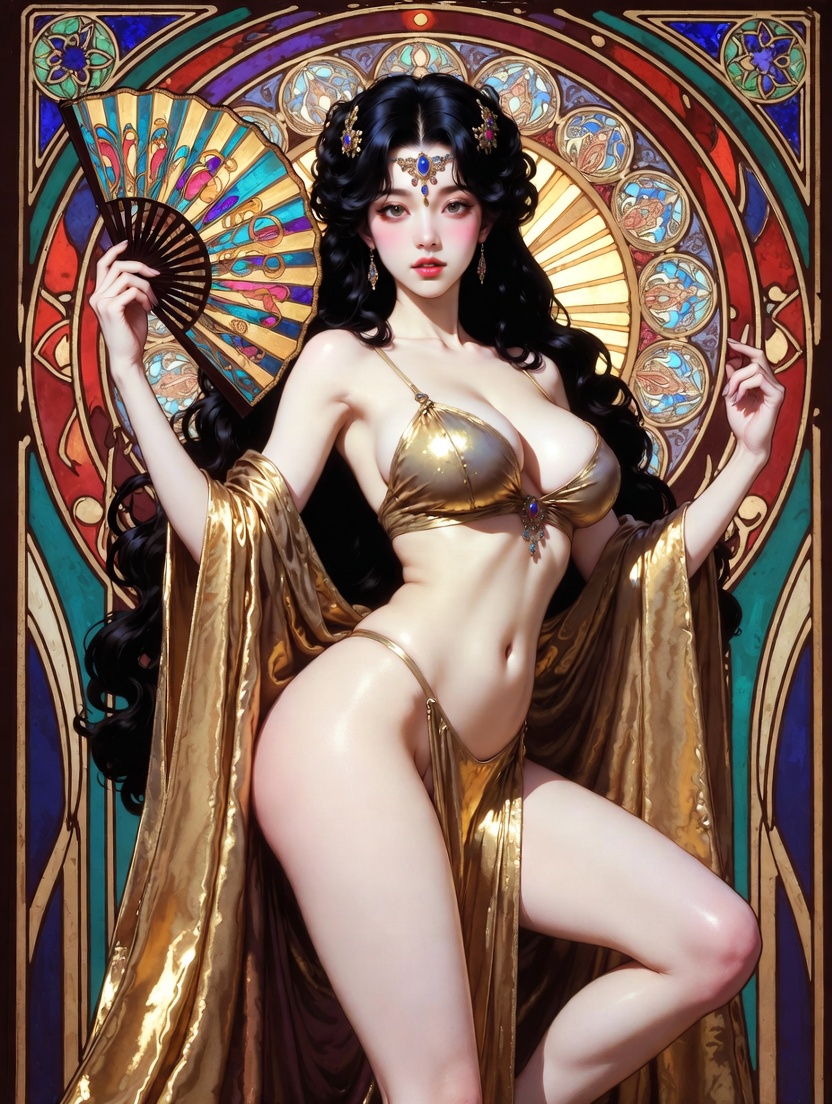 Gold high cropped thong