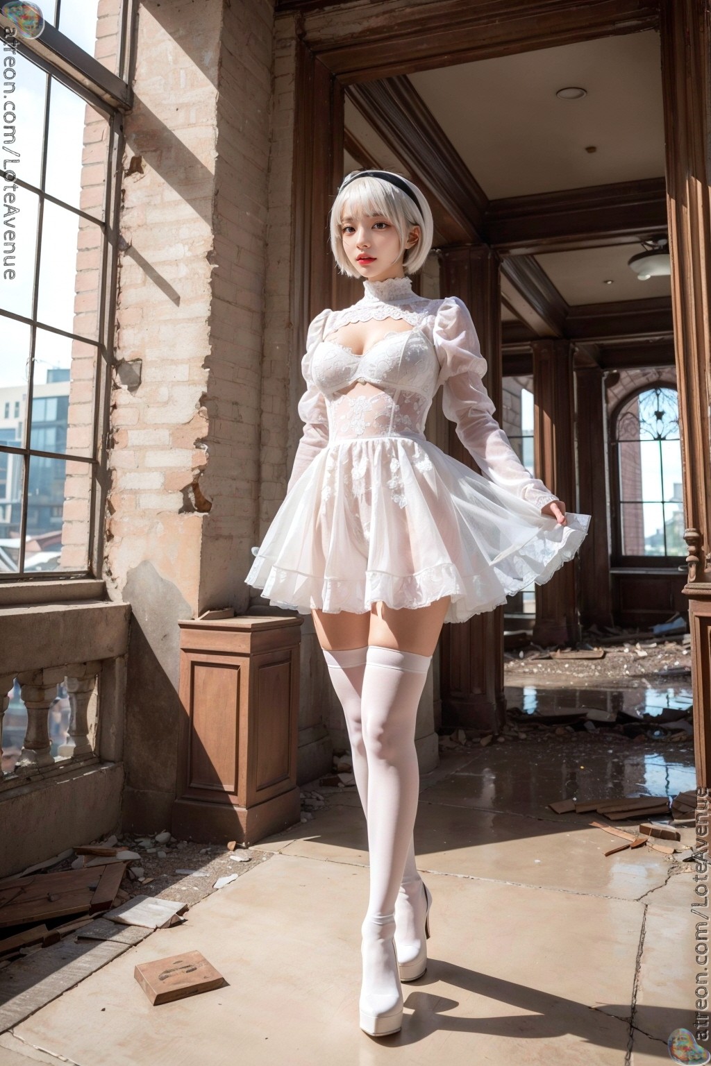 Kosa 2B Cosplay (White Version)