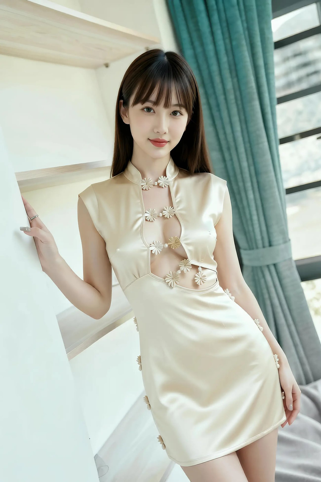 Wan 'er - Gold Modified Cheongsam